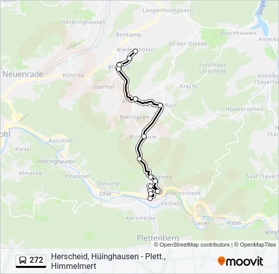 272 Bus Line Map