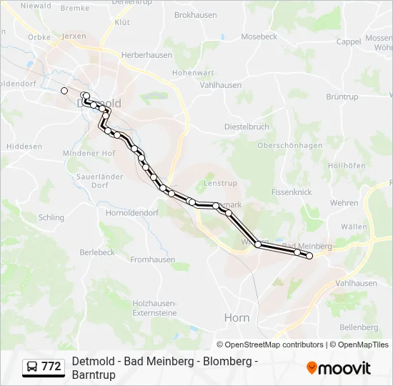 772 Bus Line Map