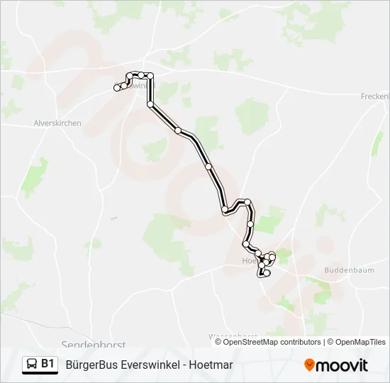 B1 Bus Line Map