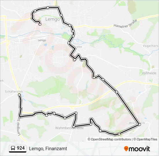 924 Bus Line Map