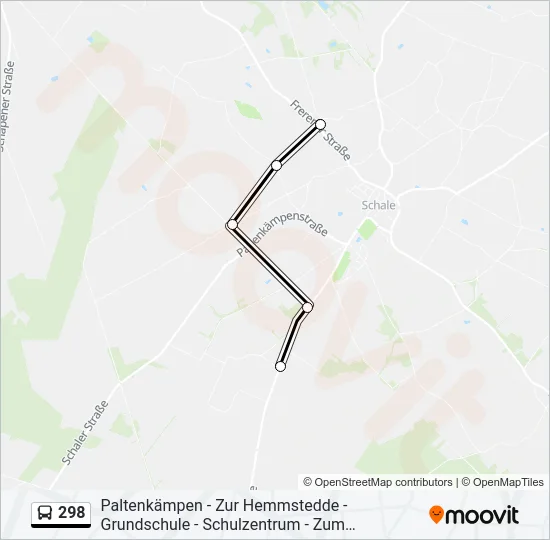 298 Bus Line Map