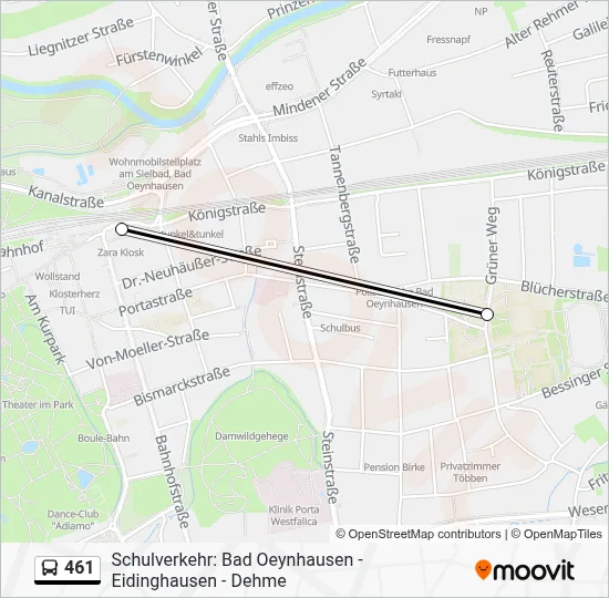 461 Bus Line Map