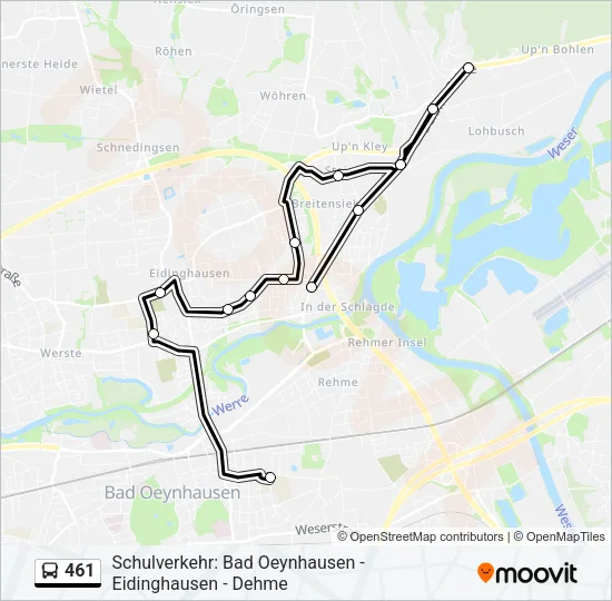 461 Bus Line Map