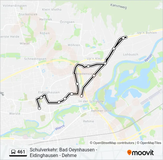 461 Bus Line Map