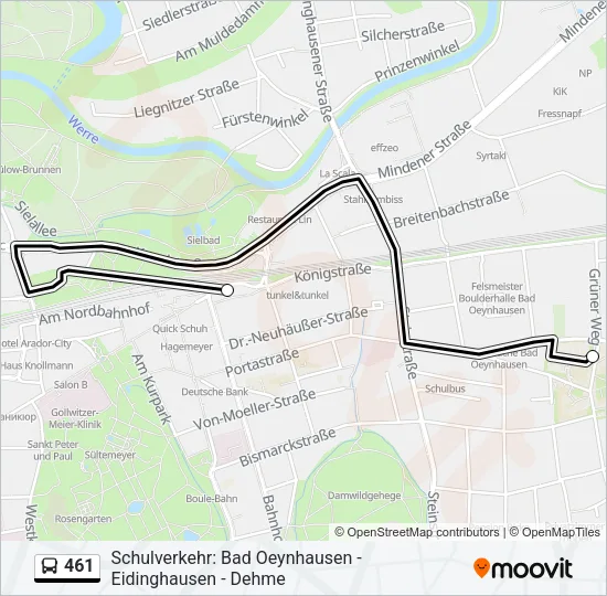 461 Bus Line Map