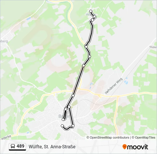 Автобус 489: карта маршрута