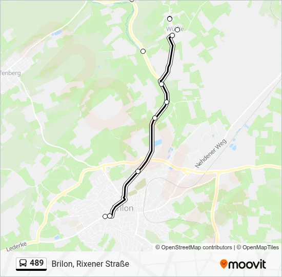 489 Bus Line Map