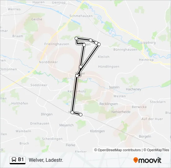 B1 Bus Line Map