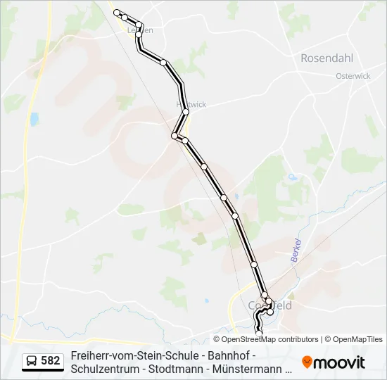 582 Bus Line Map
