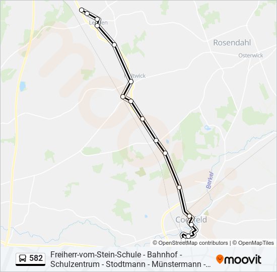 582 Route: Schedules, Stops & Maps - Coesfeld, Bahnhof Bussteig 3 (Updated)