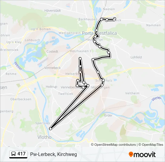 417 Bus Line Map