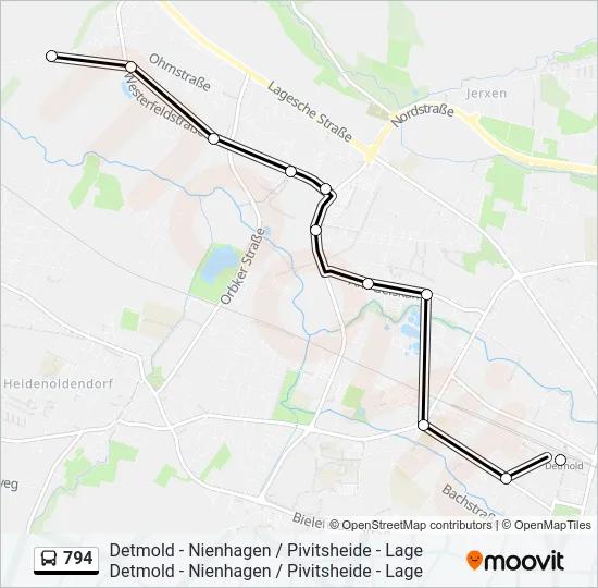 794 Bus Line Map