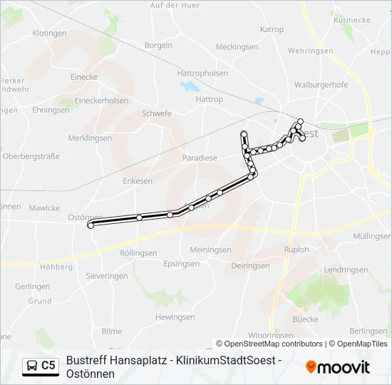 C5 Bus Line Map