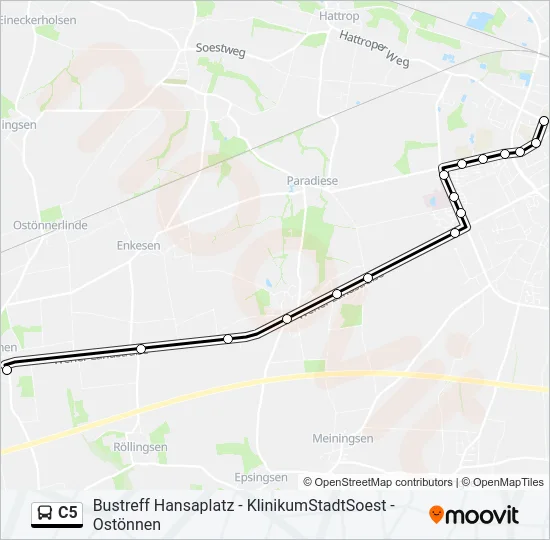 C5 Bus Line Map