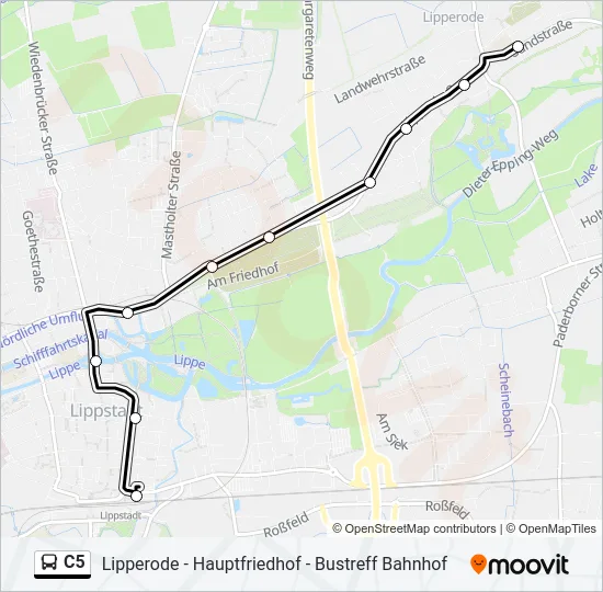 C5 Bus Line Map