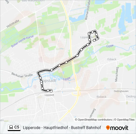 C5 Bus Line Map