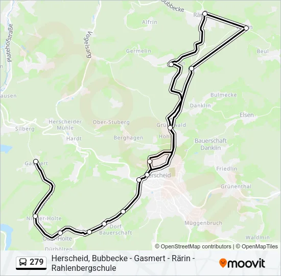 279 Bus Line Map