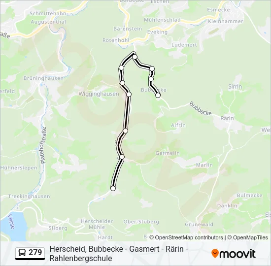 279 Bus Line Map