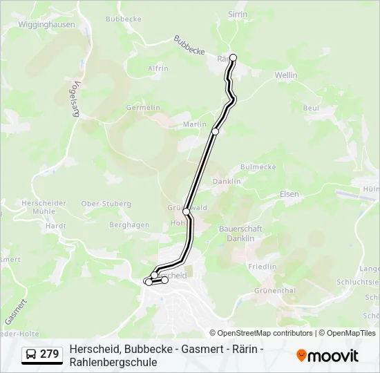 279 Bus Line Map