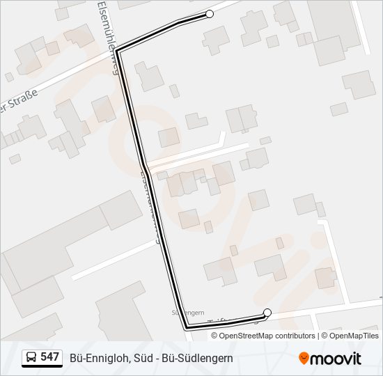 547 bus Line Map