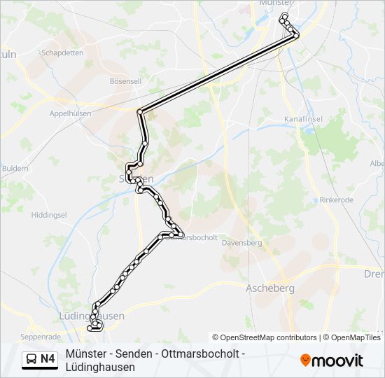 N4 Bus Line Map