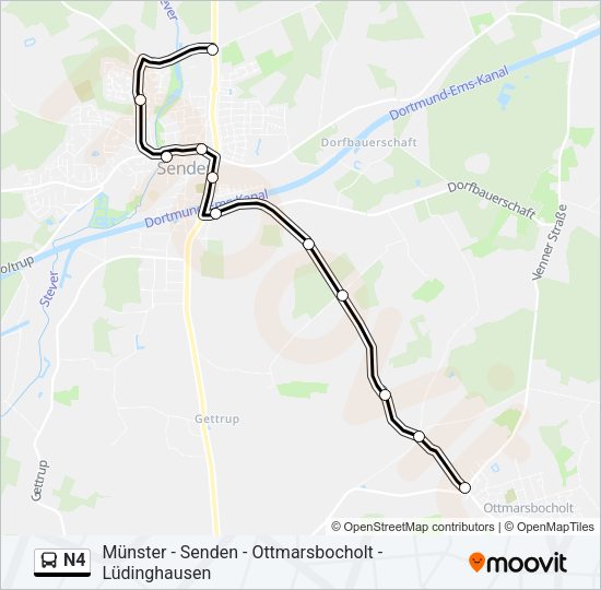 Автобус N4: карта маршрута