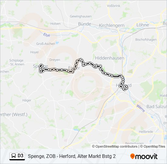 D3 bus Line Map