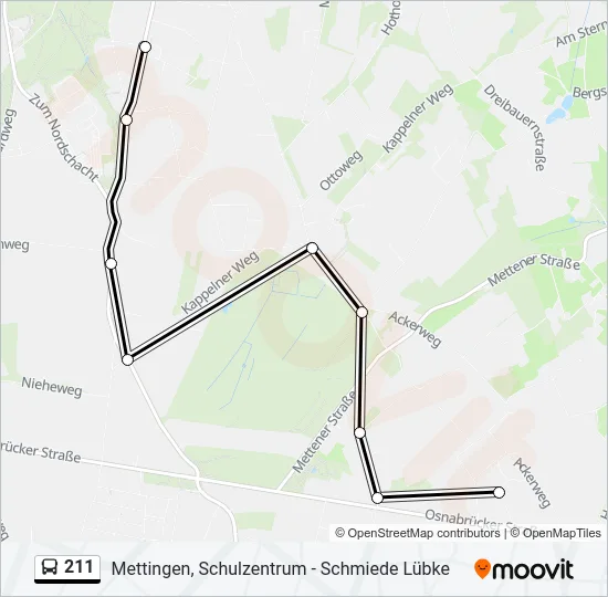 211 Bus Line Map