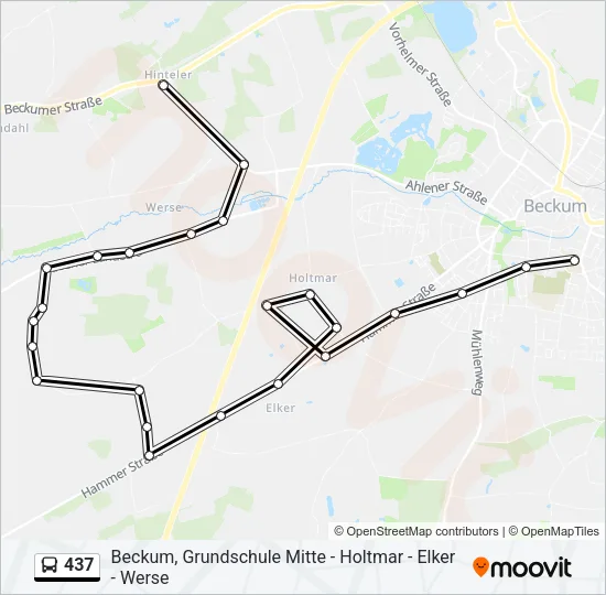 437 Bus Line Map