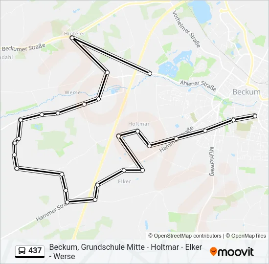 437 Bus Line Map