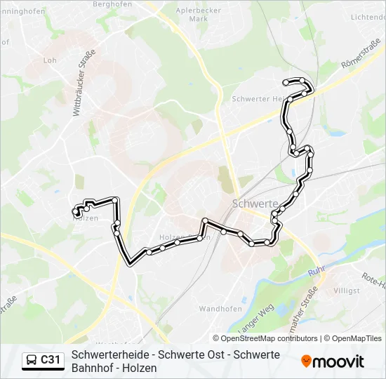 C31 Bus Line Map
