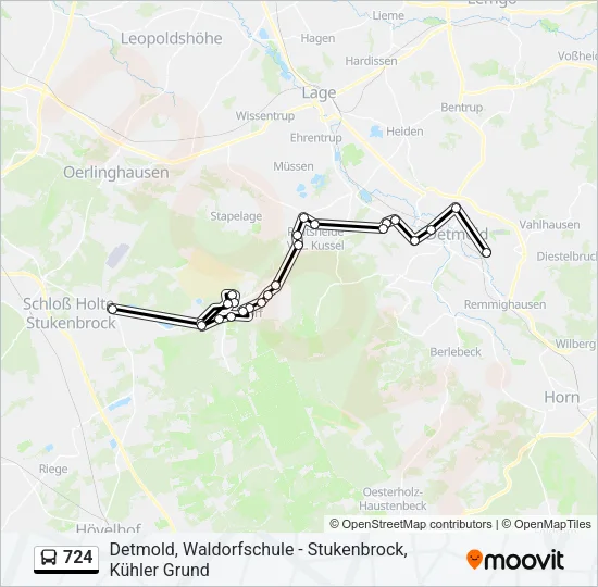 724 Bus Line Map