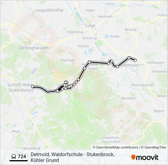 724 Bus Line Map