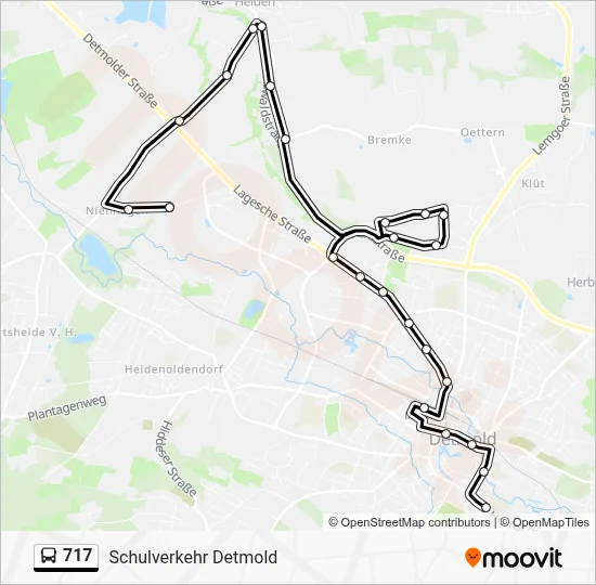 717 Bus Line Map