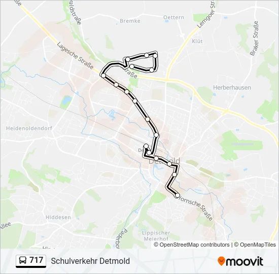 717 Bus Line Map