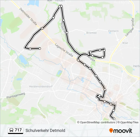 717 Bus Line Map