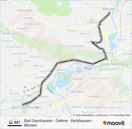 461 Bus Line Map