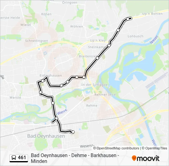 Автобус 461: карта маршрута