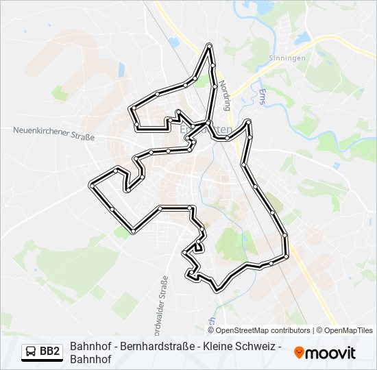 BB2 bus Line Map