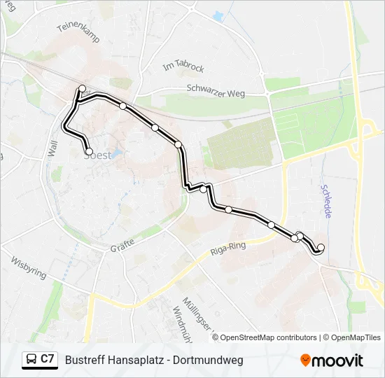 C7 Bus Line Map