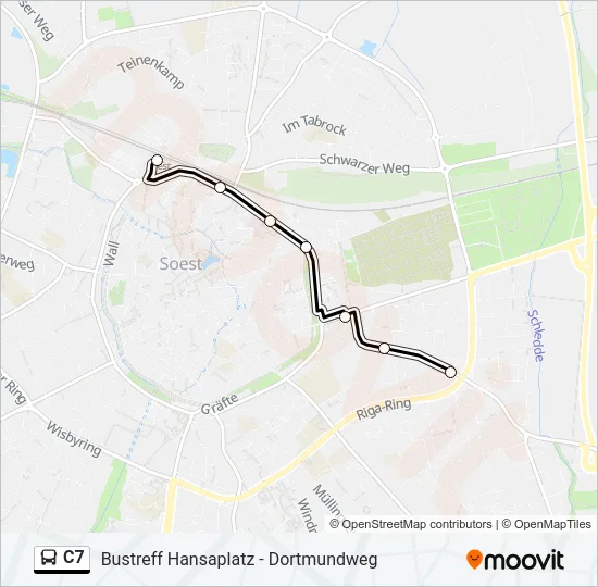 C7 Bus Line Map