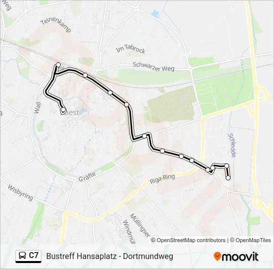 C7 Bus Line Map