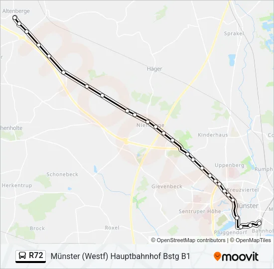 R72 Bus Line Map