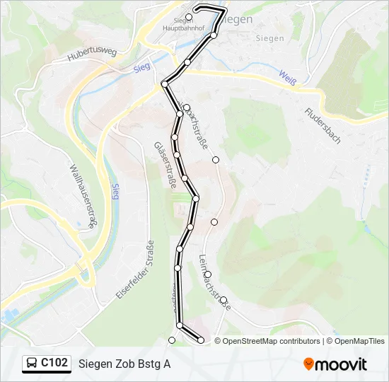 C102 Bus Line Map