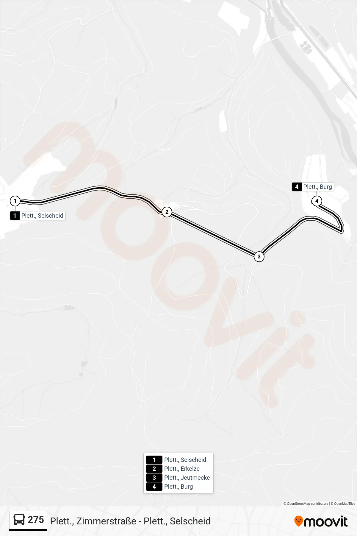 Linie 275 (Bus) Richtung Plett., Burg: Route und Haltestellen auf der Karte
