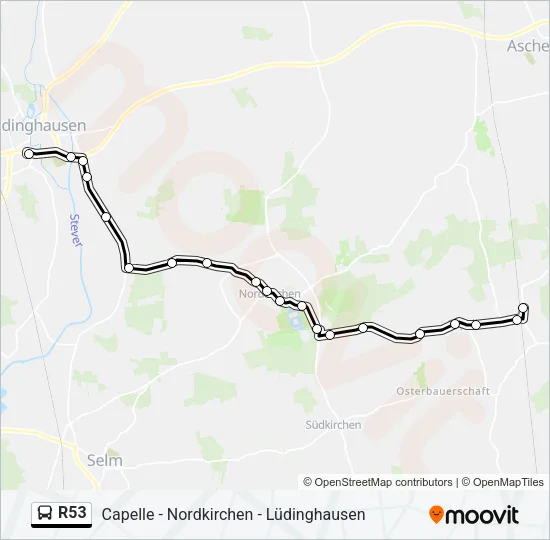 R53 Bus Line Map