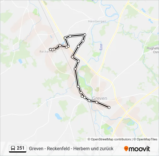 251 Bus Line Map