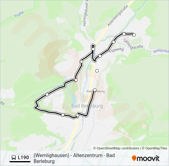 L190 Bus Line Map