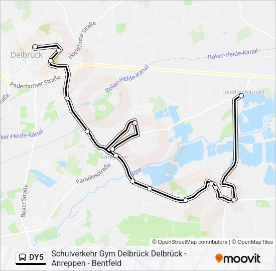 DY5 Bus Line Map