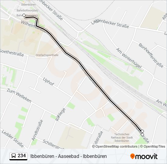 234 bus Line Map